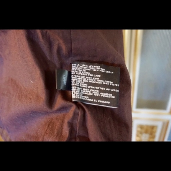 MICHAEL Michael Kors Leather Burgundy Wine Moto Jacket Small - Picture 6 of 7